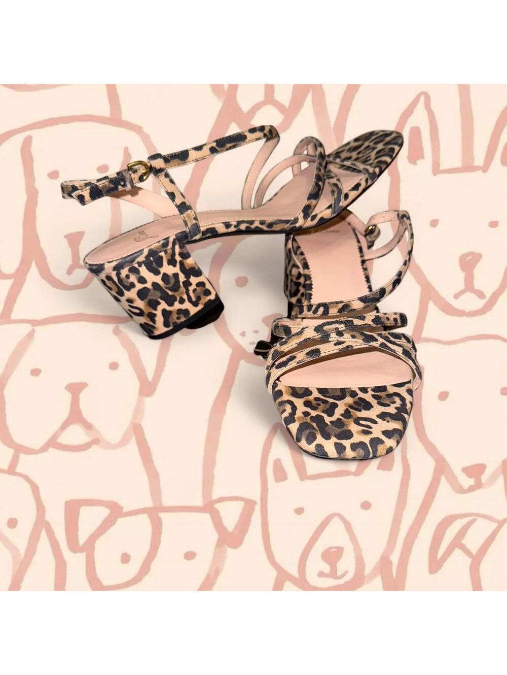 J.Crew Leopard print block heel sandals #leopardprint